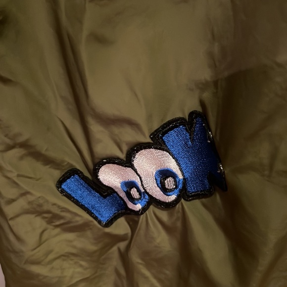 Women’s Streetwear Zipper Long Aviator Coat Windproof Jacket Funky Retro Patches - Picture 8 of 13